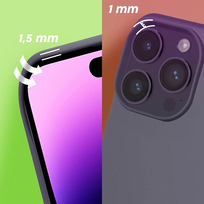 Moxie Coque pour iPhone 14 Pro Semi-rigide Fine Légère Doux Moxie gris lavande pas cher