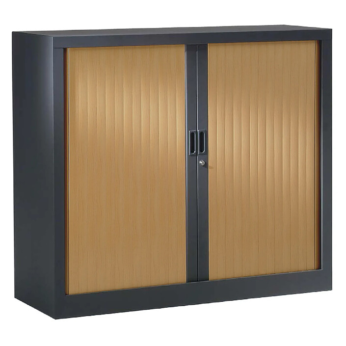 VINCO Réhausse Armoire H44xL120xP43 cm Anthracite Rideaux Pommier de Honfleur