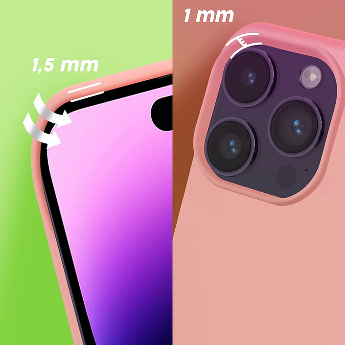 moxie Coque pour iPhone 14 Pro Max Semi-rigide Fine Intérieur Doux Moxie rose clair pas cher
