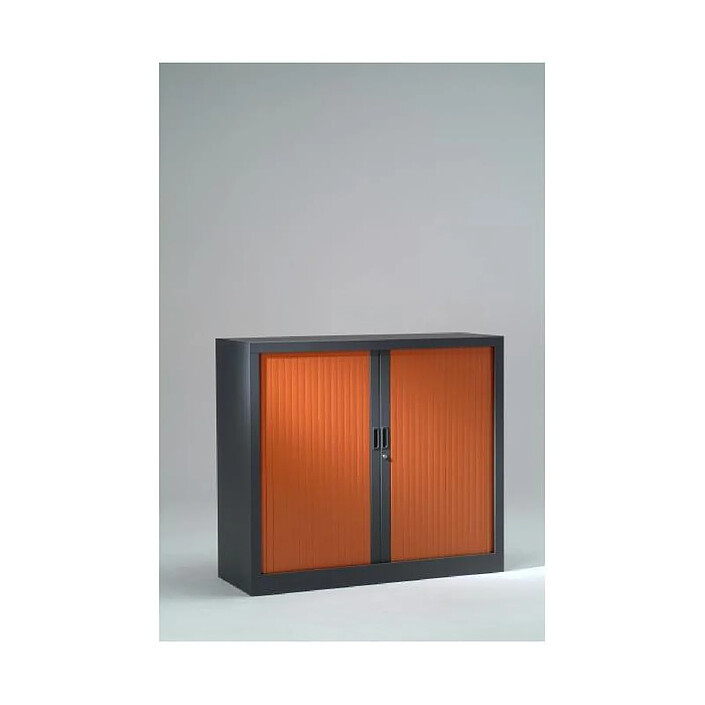 VINCO Réhausse Armoire H44xL120xP43 cm Anthracite Rideaux Merisier