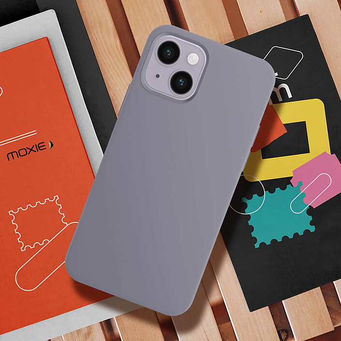 Acheter Moxie Coque pour iPhone 14 Semi-rigide Fine Légère Intérieur Doux Moxie gris lavande