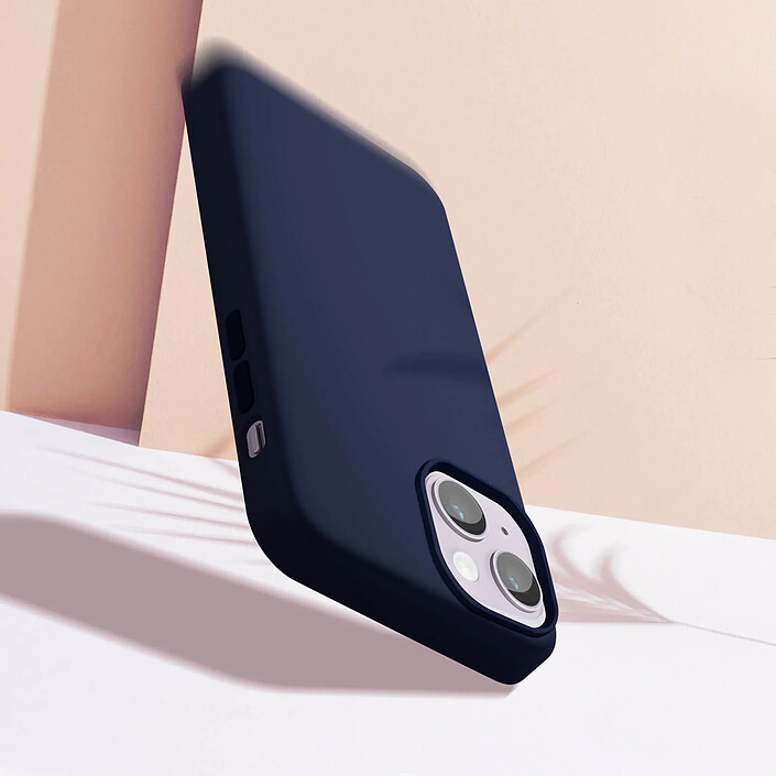 Avis Moxie Coque pour iPhone 14 Hybride Semi-rigide Fine Intérieur Doux Moxie bleu foncé