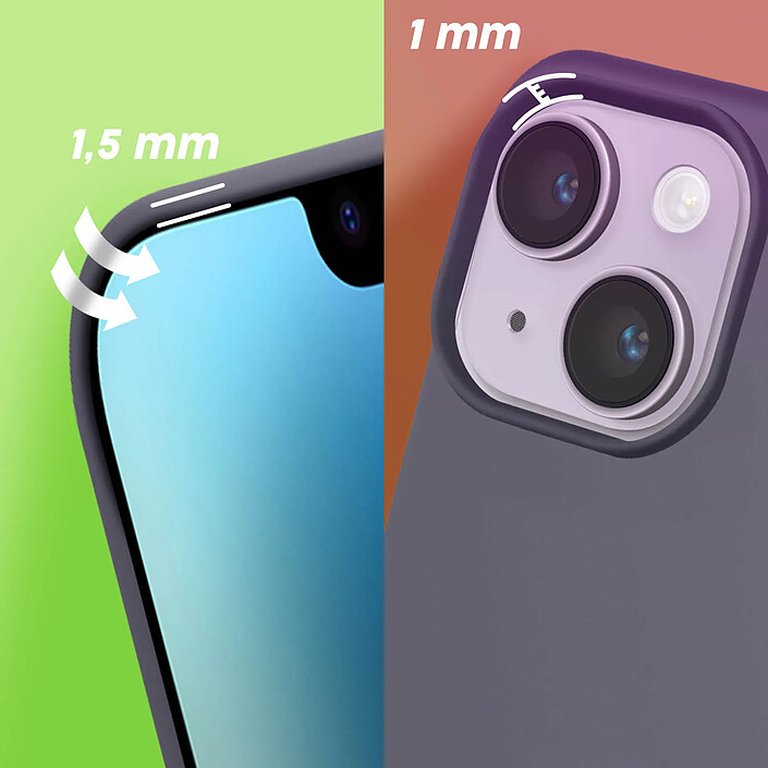 Moxie Coque pour iPhone 14 Semi-rigide Fine Légère Intérieur Doux Moxie gris lavande pas cher