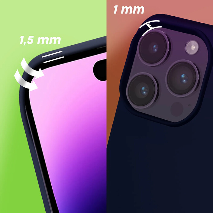 Moxie Coque pour iPhone 14 Pro Semi-rigide Fine Légère Intérieur Doux Moxie bleu foncé pas cher