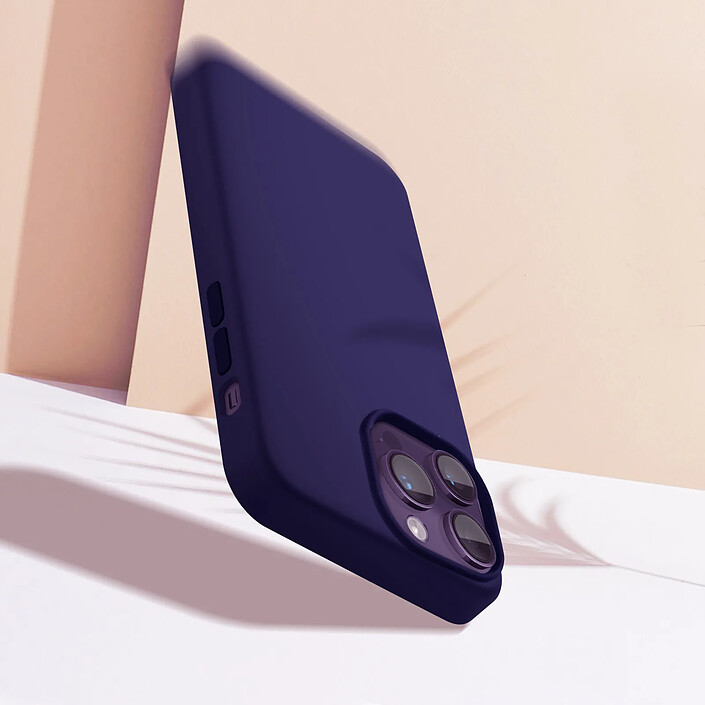 Avis Moxie Coque pour iPhone 14 Pro Semi-rigide Fine Légère Intérieur Doux Moxie bleu foncé