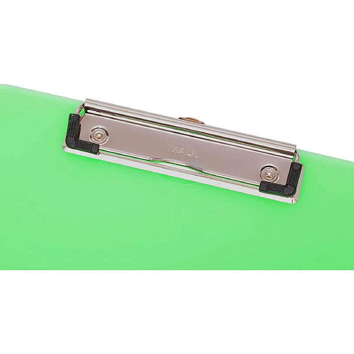 MAUL Porte-bloc A4 MAULneon plastique avec pince arceau Vert Transparent pas cher