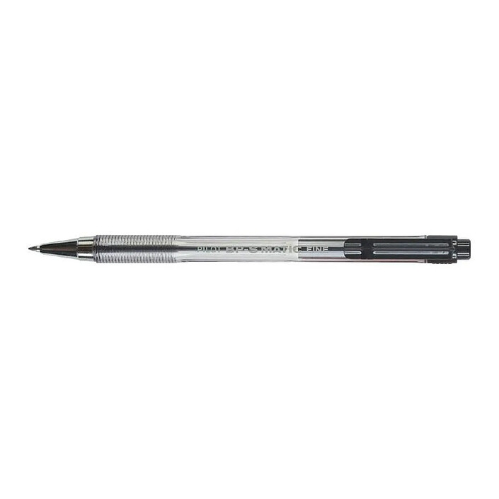 PILOT Stylo Bille Rétractable BPS-Matic Pointe Fine Noir x 12