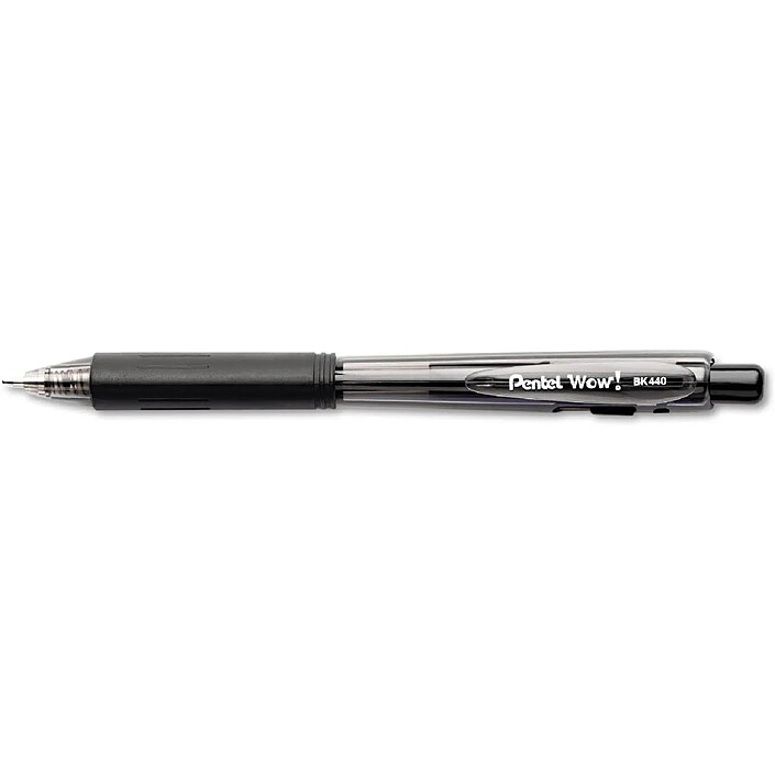 PENTEL Stylo à bille rétractable WOW BK440, noir x 12