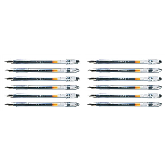 PILOT Stylo Encre Gel G-1 pointe fine 0,5 Noir x 12