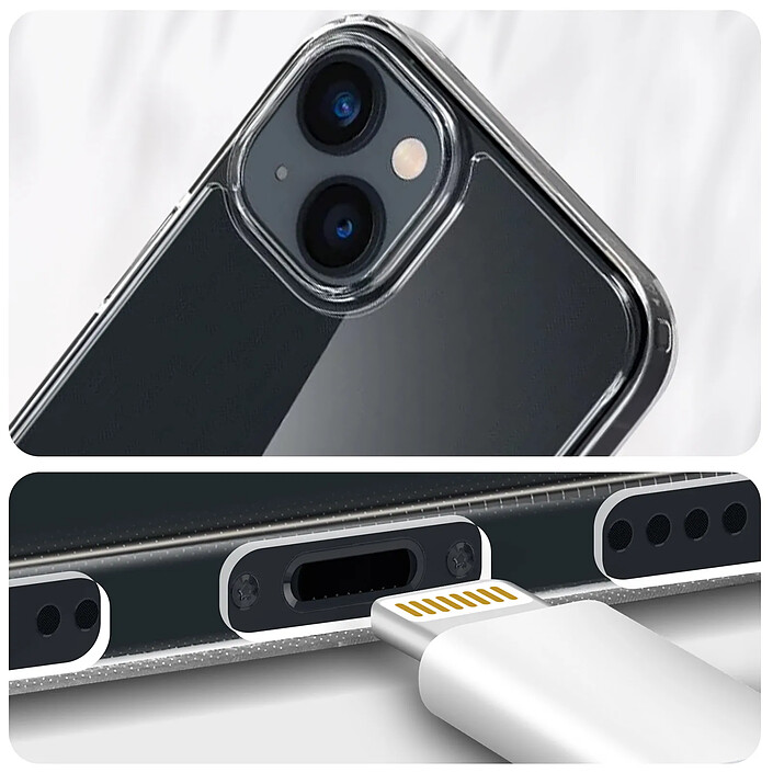 Spigen SGP Coque iPhone 14 Plus Bi-matière Ultra-fin Spigen Air Skin Hybrid Transparent pas cher