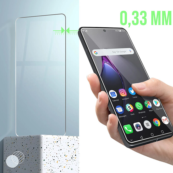 Avizar Verre Trempé Oppo Reno 8 Pro 5G 9H Anti-rayures Anti-traces Transparent pas cher