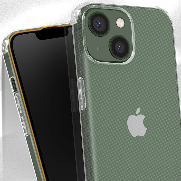 Avizar Coque pour iPhone 13 Mini Silicone Gel Souple Renforcés Antichocs Transparent pas cher