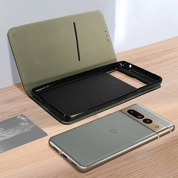 Avizar Étui pour Google Pixel 7 Pro Clapet Magnétique Porte-carte Fonction Support pas cher