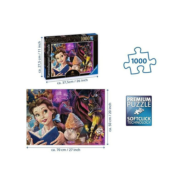 Acheter Disney Villainous - Puzzle Belle, Disney Princess (1000 pièces)