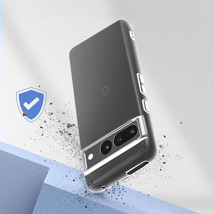 Avis Avizar Coque Google Pixel 7 Pro Silicone Gel Flexible Fine et Légère blanc translucide