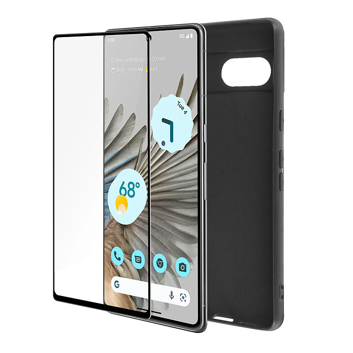 Avizar Coque pour Google Pixel 7 Silicone Gel Souple et Verre Trempé 9H