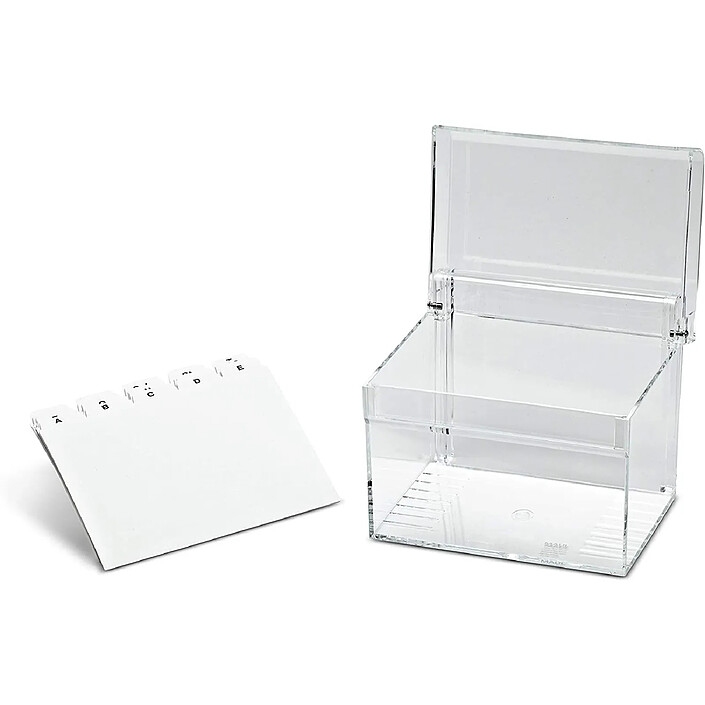 Acheter MAUL Boîte à fiches Acrylique Transparent A6 avec intercalires