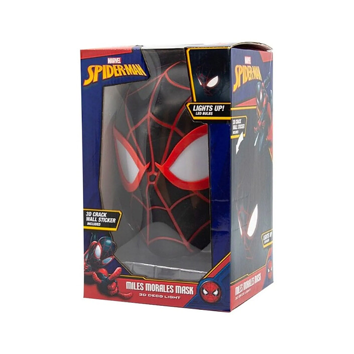 Avis Marvel - Lampe 3D LED Spider-Man Miles Morales Face 3D