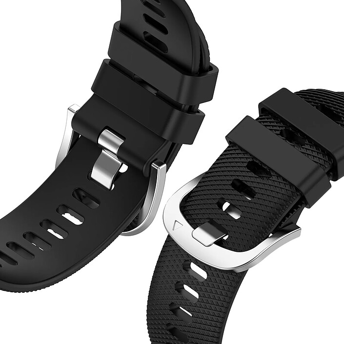 Avis Avizar Bracelet pour Samsung Galaxy Watch Active 2 40mm Silicone Texturé Noir