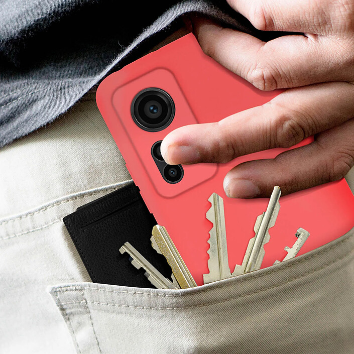 Avizar Coque Soft Touch pour Xiaomi 12 Lite en Silicone Semi-rigide Antidérapant Fuchsia pas cher