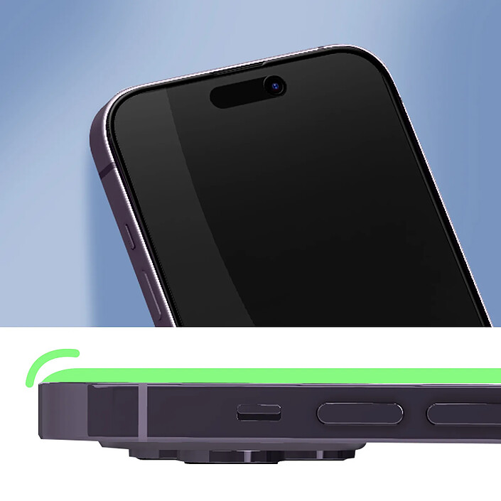 Avizar Film écran pour Apple iPhone 14 Pro Anti-espion Verre Trempé 9H Anti-traces Noir pas cher