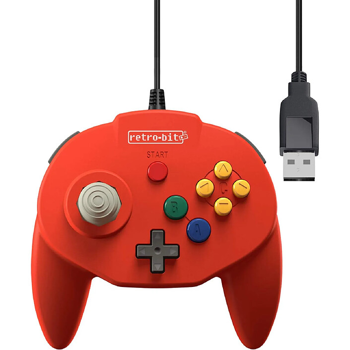 Retro-Bit Tribute 64 USB for PC, Switch, Mac, Steam, RetroPie, Raspberry Pi - Re