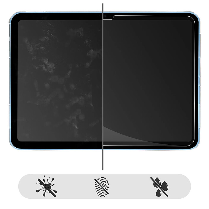 Avizar Coque pour iPad A16 / 10.9 2022 Silicone Gel Souple Film Verre Trempé 9H pas cher