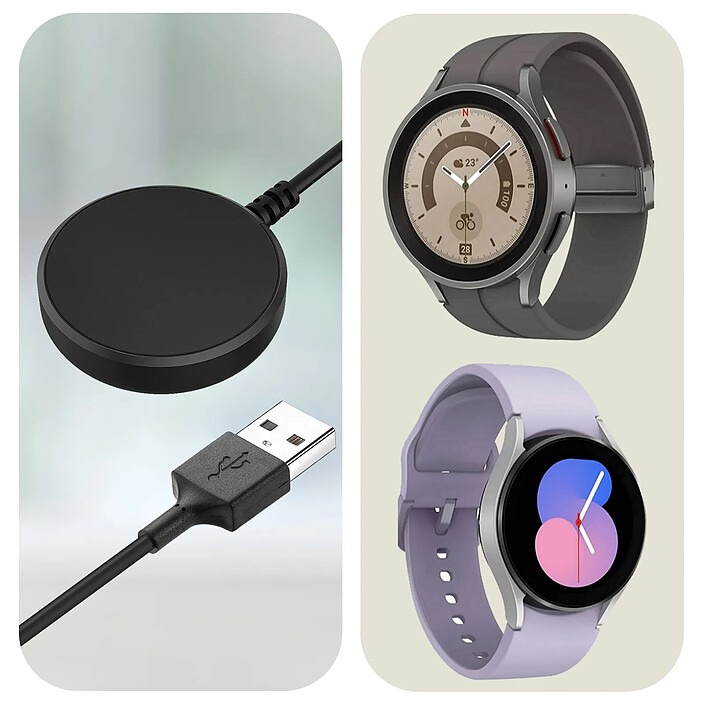 Avizar Chargeur Sans Fil pour Samsung Galaxy Watch 5 et 5 Pro Type USB pas cher