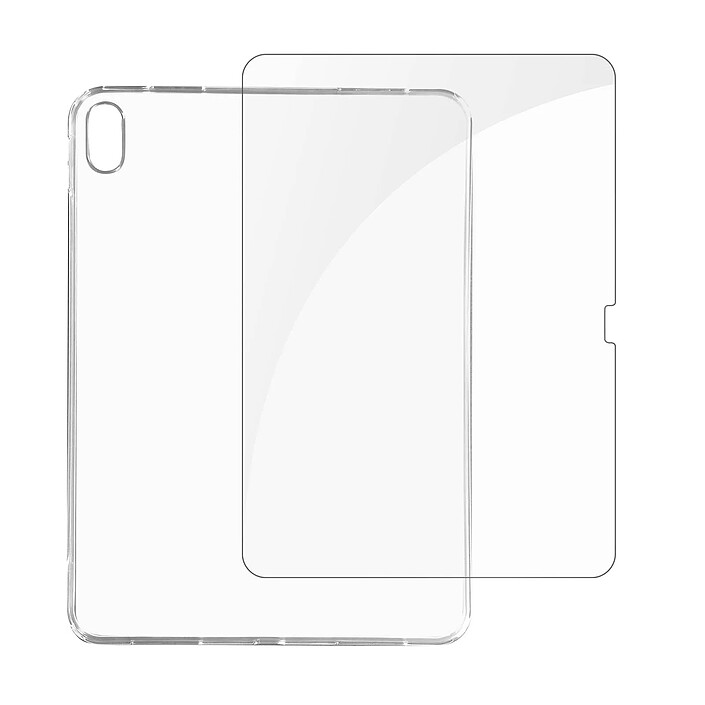 Avizar Coque pour iPad A16 / 10.9 2022 Silicone Gel Souple Film Verre Trempé 9H