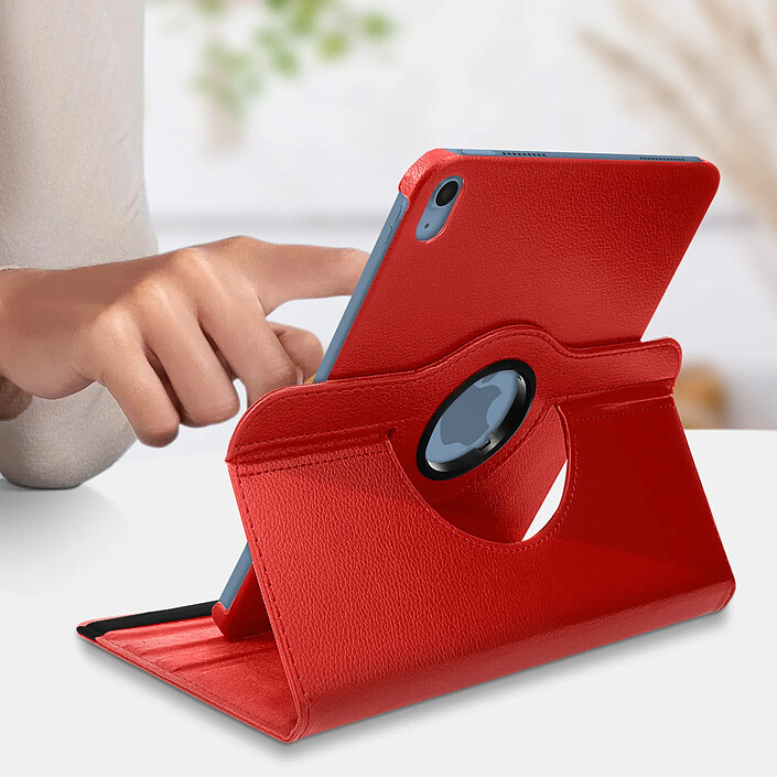 Avis Avizar Housse pour iPad A16 / 10.9 2022 Support Rotatif 360° Mode Portrait Paysage rouge