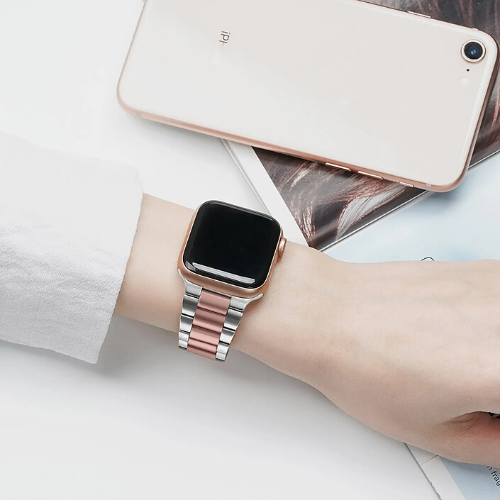 Avizar Bracelet pour Apple Watch 41mm / 40mm / 38 mm Maillons Acier / pas cher
