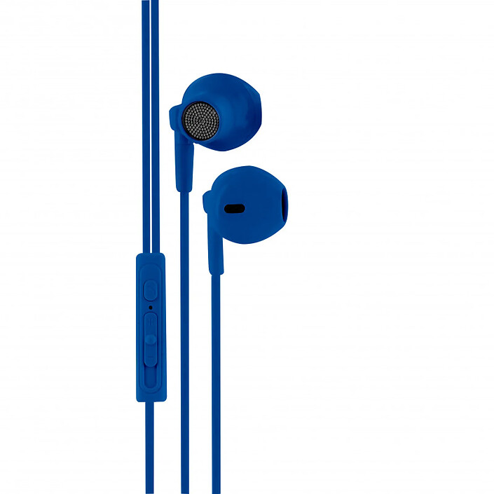 Mooov 493160 - Ecouteurs intra auriculaire avec micro 1,2 m - bleu