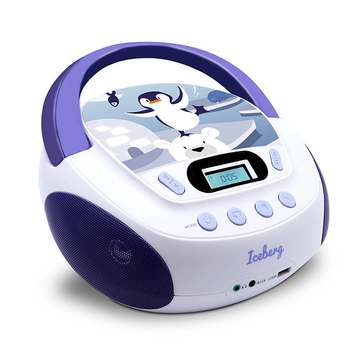 Metronic 477179 - Lecteur CD MP3 Iceberg enfant avec port USB