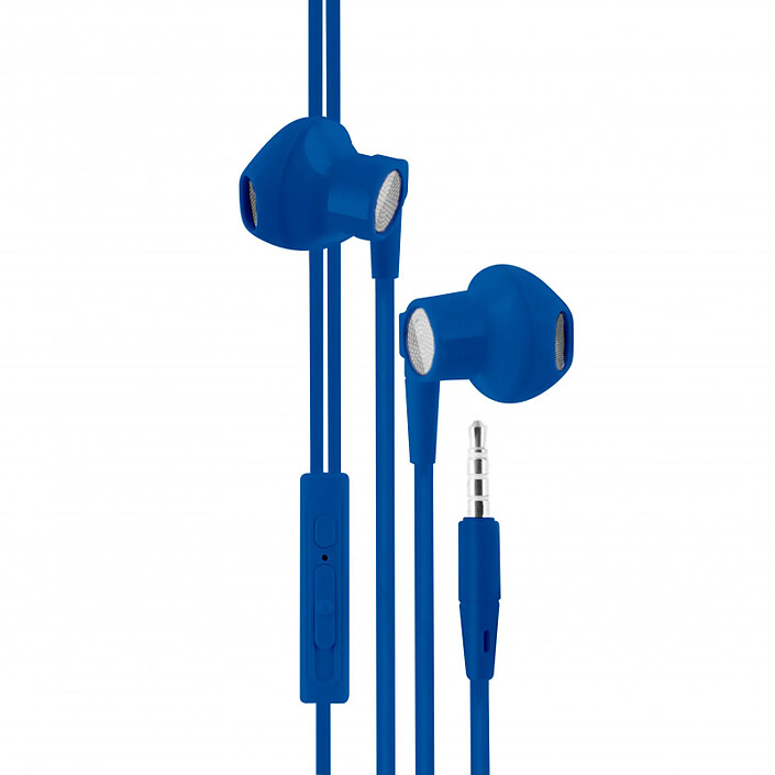 Avis Mooov 493160 - Ecouteurs intra auriculaire avec micro 1,2 m - bleu