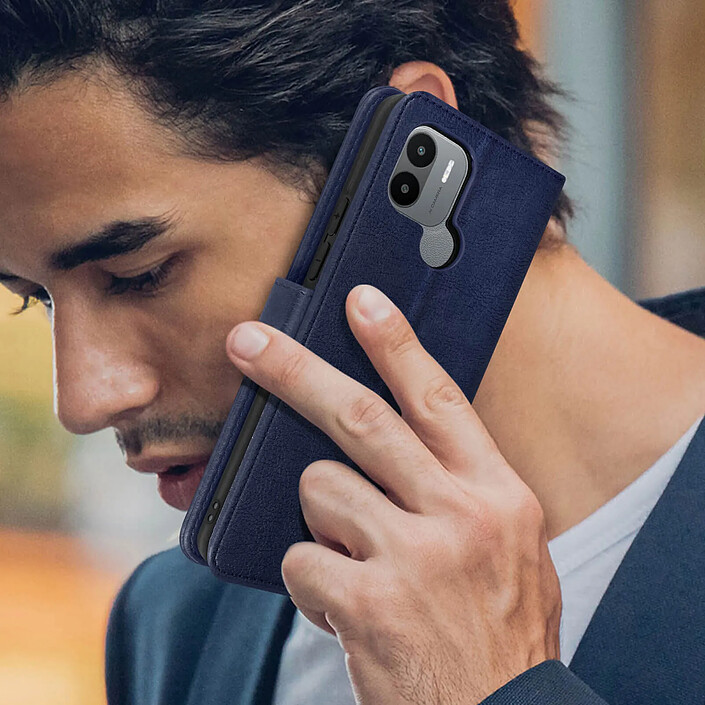 Acheter Avizar Housse pour Xiaomi Redmi A1 et A2 Clapet Portefeuille et Support Vidéo bleu nuit
