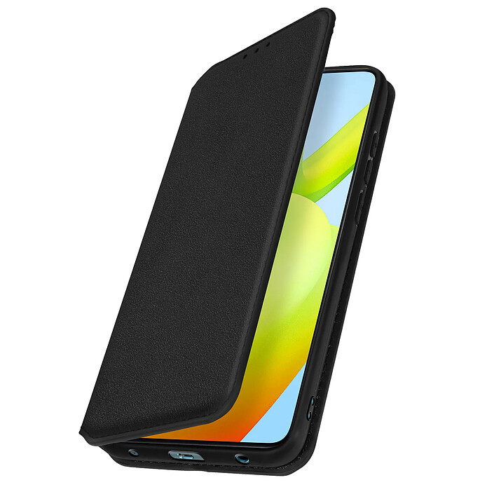 Avizar Etui Portefeuille pour Xiaomi Redmi A2 Clapet Magnétique avec Support Noir