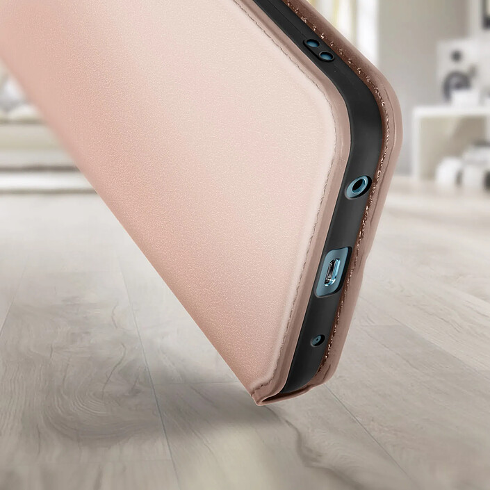 Avizar Etui Portefeuille pour Xiaomi Redmi A2 Clapet Magnétique avec Support Rose pas cher
