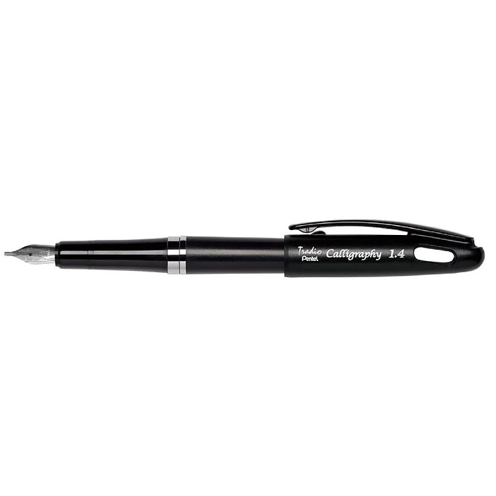 PENTEL Stylo plume Tradio Calligraphy Pointe 1,4 mm Noir