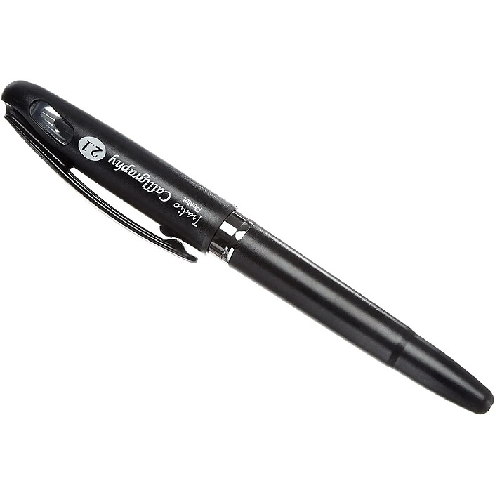 PENTEL Blister de Stylo plume calligraphie TRC1-21A, x1 Noir