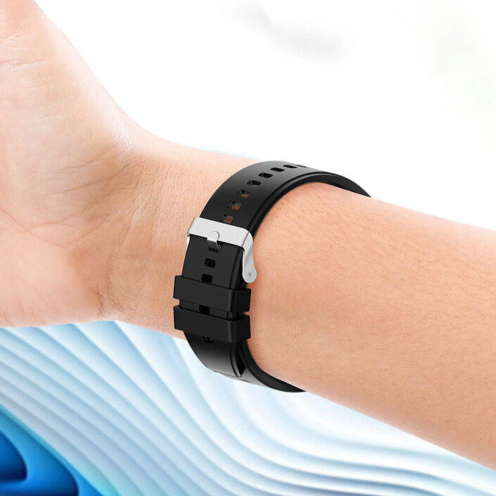 Acheter Avizar Bracelet pour Huawei Watch GT Runner Silicone Renforcé Boucle Argentée