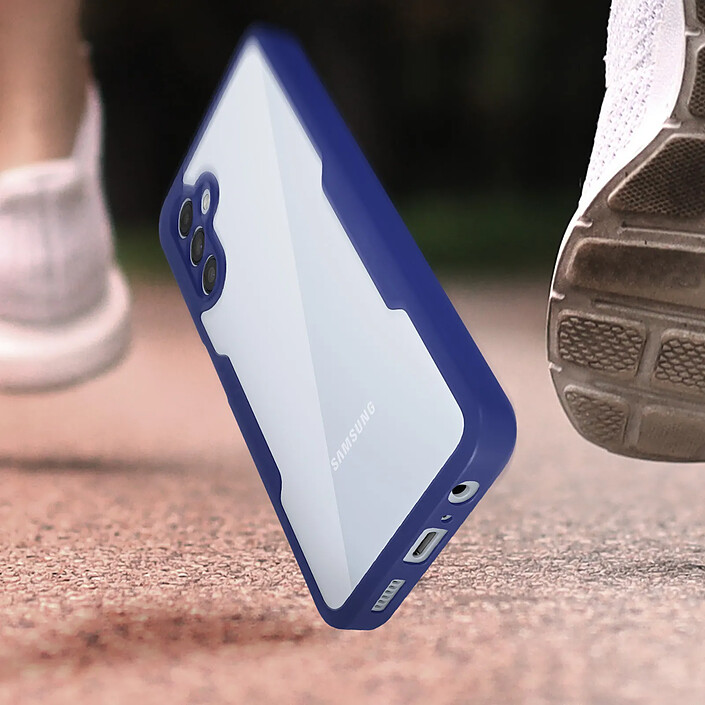 Acheter Avizar Coque pour Samsung A13 5G et A04s Dos Plexiglas et Avant Polymère Contour bleu
