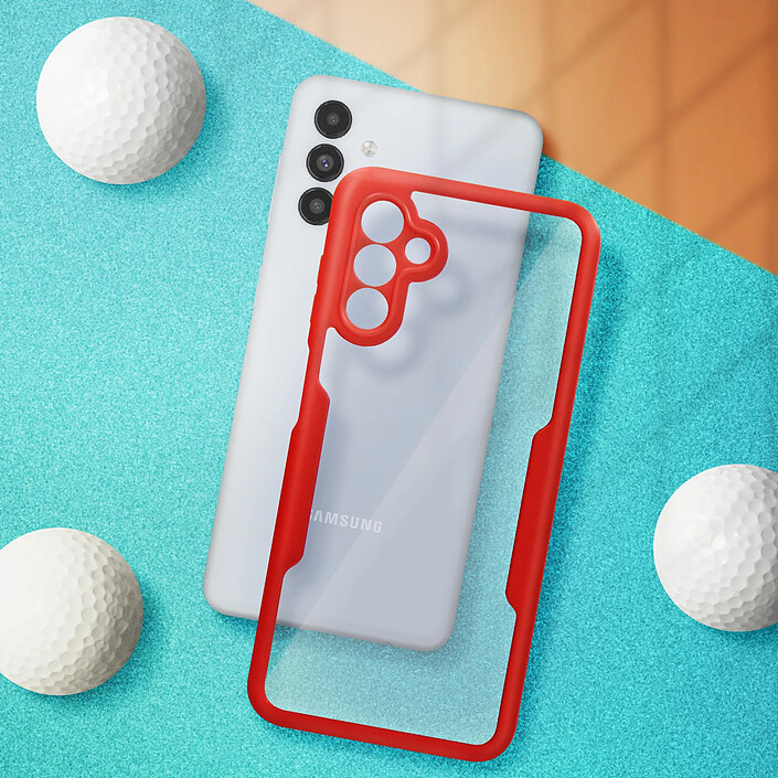 Avis Avizar Coque Intégrale pour Galaxy A13 5G Antichoc Dos Rigide Contour en Silicone Rouge
