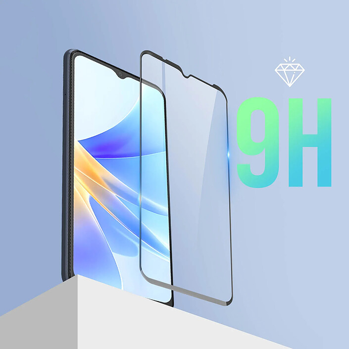Avis Avizar Verre Trempé pour Oppo A17 et Realme C33 Dureté 9H 5D Adhésion Totale Noir