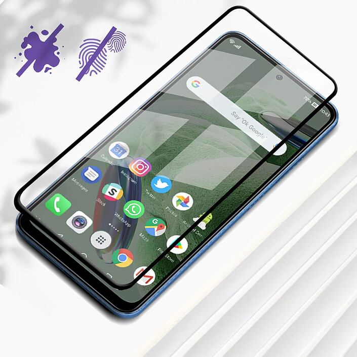 Acheter Avizar Verre Trempé pour Xiaomi Redmi Note 12 4G et 5G Dureté 9H Anti-traces Noir