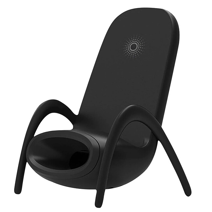 Avizar Chargeur à Induction QI 15W Charge Rapide et Sécurisée Design Chaise Noir