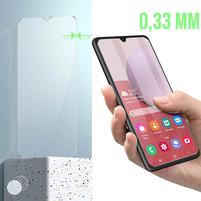 Avizar Verre Trempé pour Galaxy A14 4G et 5G Anti-rayures Anti-traces Transparent pas cher