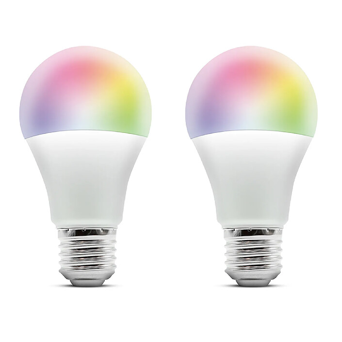 METRONIC - Ampoule intelligente Wi-Fi E27 LED RGB 9W (pack de 2)