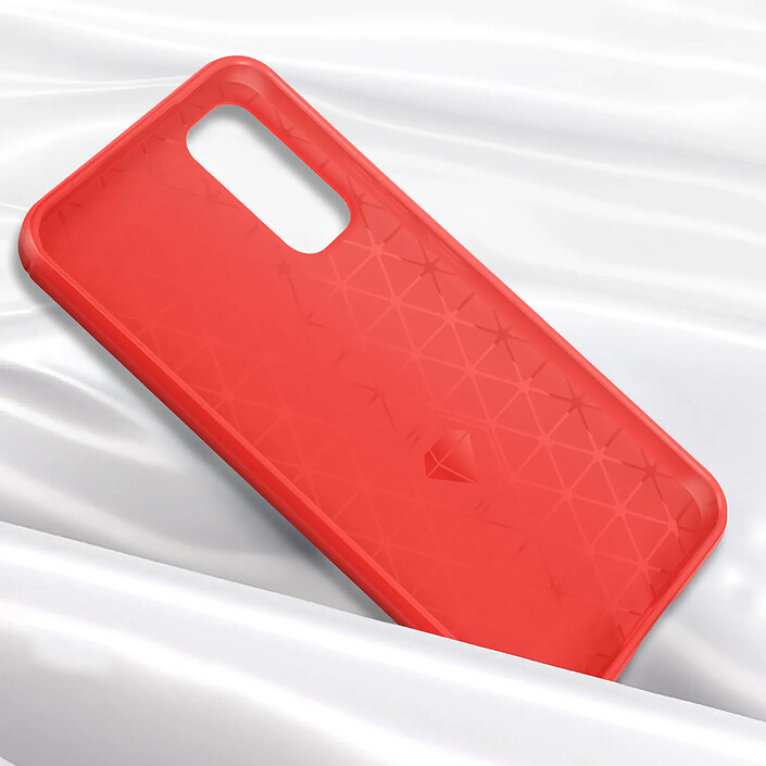 Avis Avizar Coque pour Samsung Galaxy A34 5G Renforcée Souple Carbone Effet Brossé Rouge