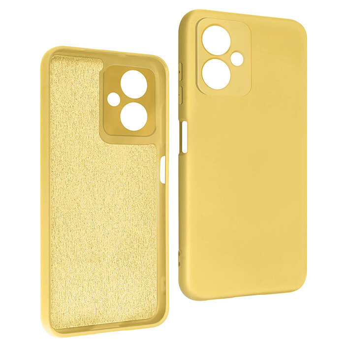 Avizar Coque pour Xiaomi Redmi Note 12 5G Silicone Semirigide Soft-touch Jaune