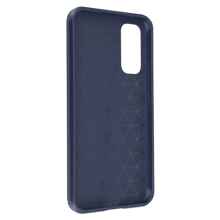 Avizar Coque pour Samsung A34 Renforcée Souple Carbone Effet Brossé Bleu